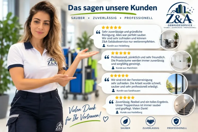 Z&A Gebäudeservice Kundenstimmen aus Heidelberg und der Rhein-Neckar-Region